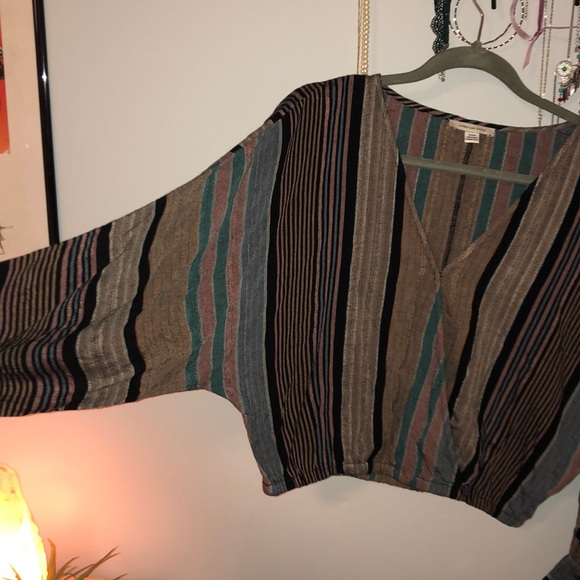 American Eagle Striped Flow Blouse - Picture 3 of 4